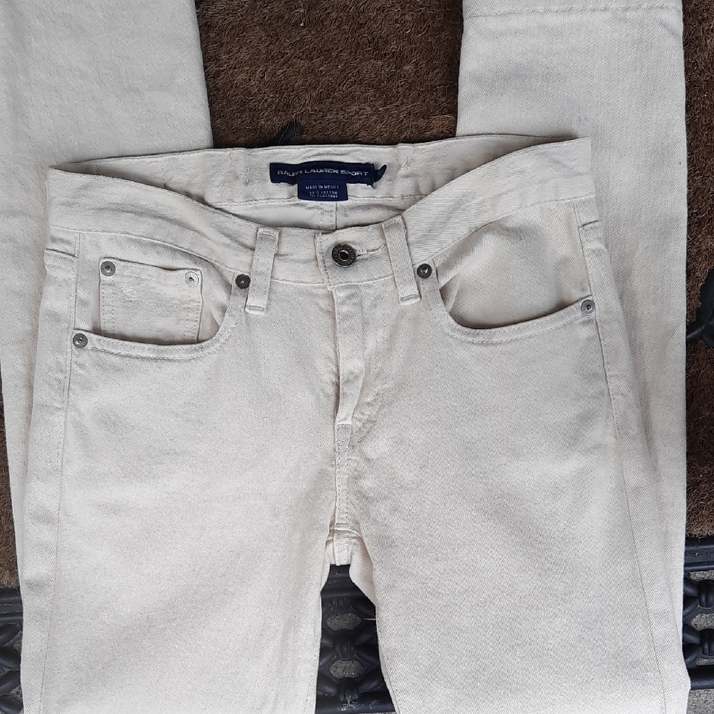 Ralph Lauren Vintage Womens Ivory Beige Jeans